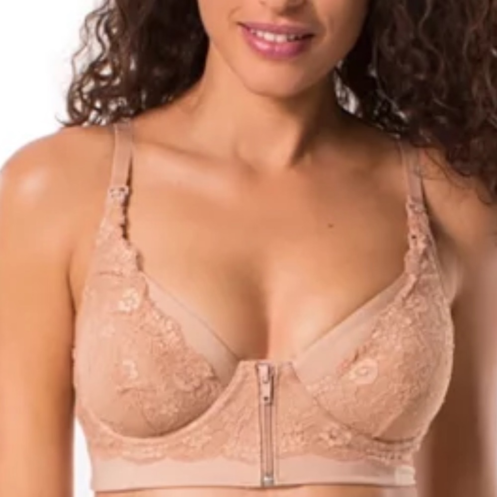 Rosie Pope Pip & Vine Two in One Nursing and Pumping Bra Nude 38C